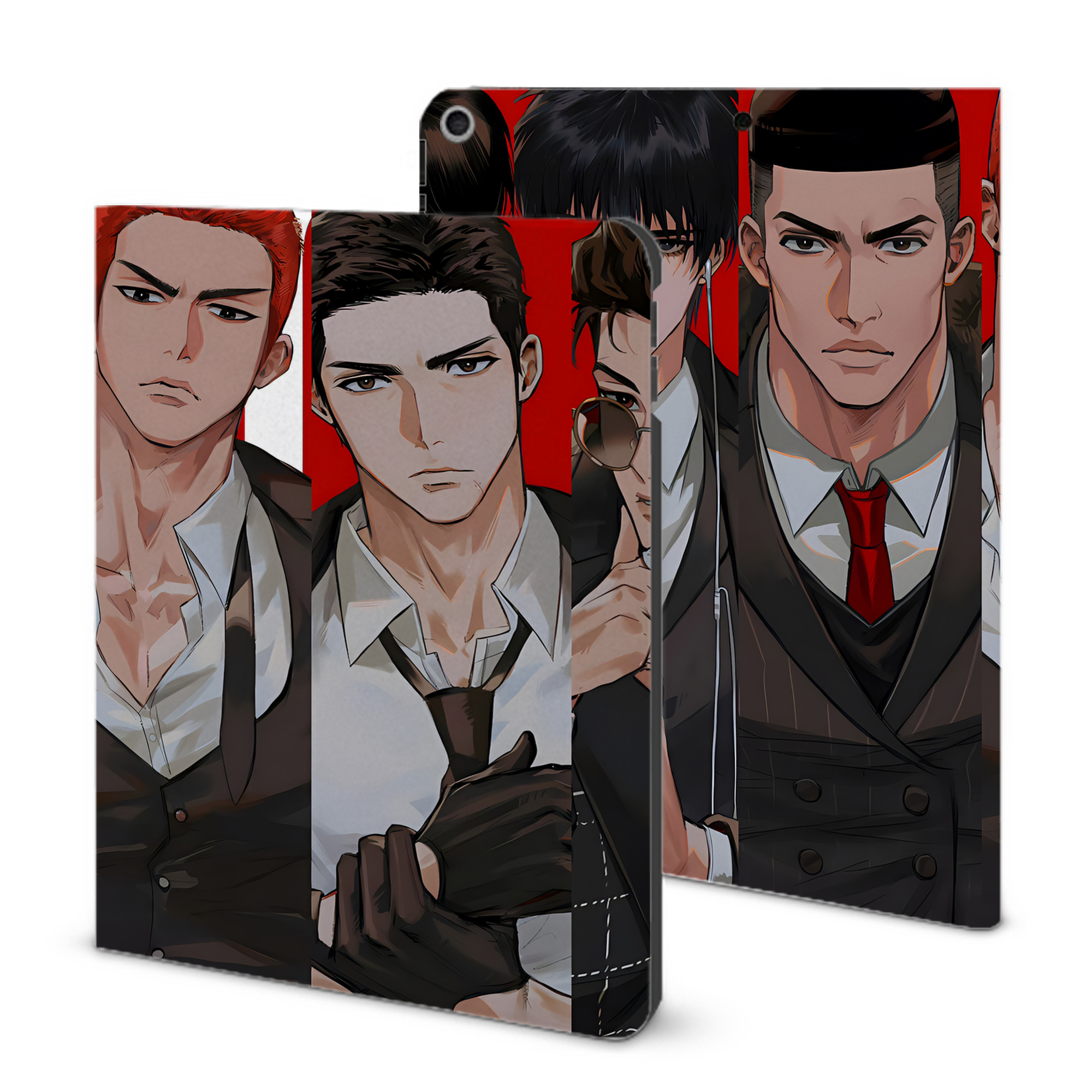 （画像用） SLAM DUNK／スラムダンク IPad ケース ブック型 PUレザー TPU 耐衝撃 軽量 薄型 ペン収納なし 全面保護 IPad 各モデル対応